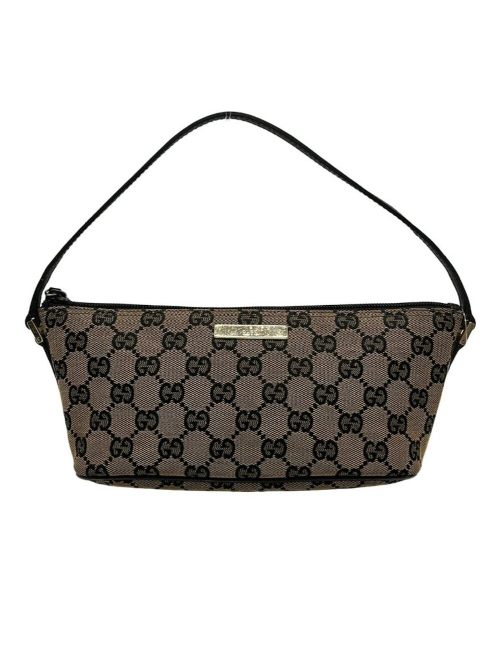 Gucci GG Pattern Brown Black Mini Bag Leather
